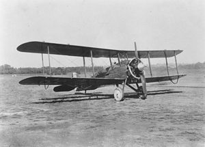 biplane with red-dot roundel