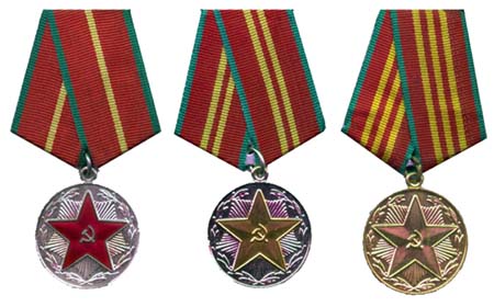 Medals for Years of Irreproachable Service