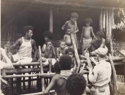 papuans with bushy hair