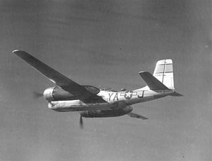 A-26C In Flight, squadron code YAJ