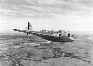 Martin B-10 with pre-war fin flash