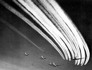 B-17s with contrails