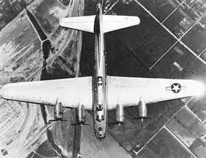 B-17H in flight, overhead view