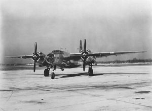 B-26F on runway