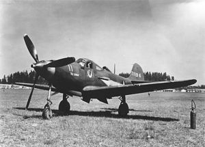 P-39 Airacobra with fire extinguisher