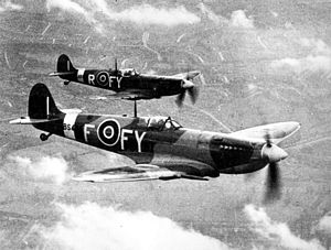 Two Spitfire FVB in flight