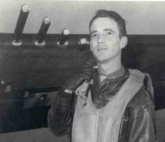 Walter Beckham, note four machine guns protruding from P-47's wing