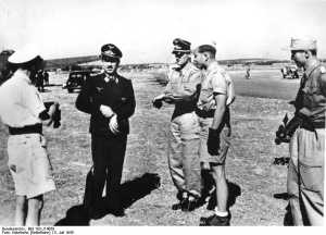 Galland with officers in Italy