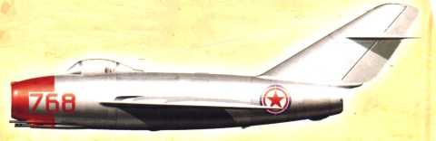 Profile drawing of the MiG-15bis N