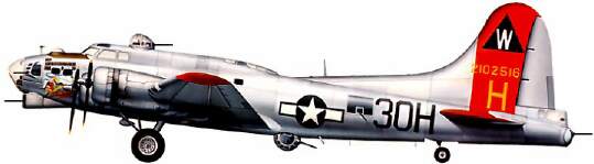 B-17G in profile