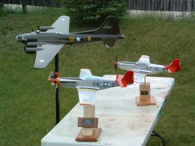 B-17 and P-51 models