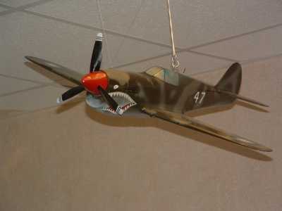 model P-40 Warhawk, on display at airport