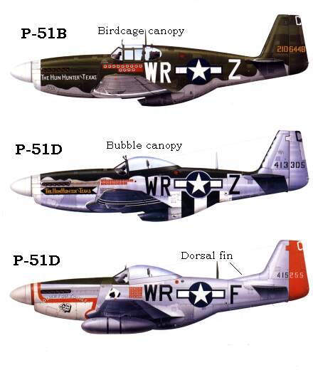 three distinct P-51 profiles