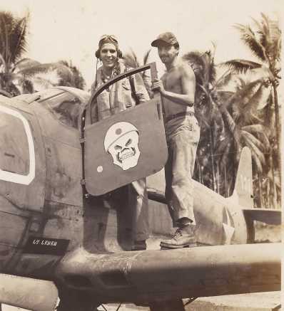 P-39 with helmeted skull on door