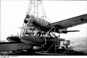 Arado Ar 196 scout seaplane on catapult