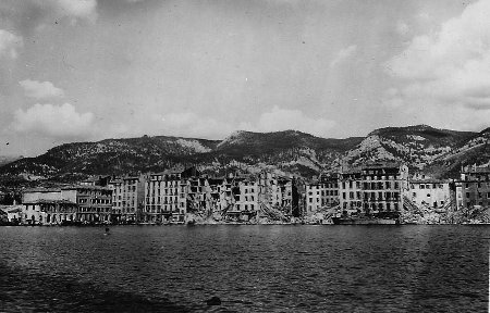 bombed waterfront, Toulon
