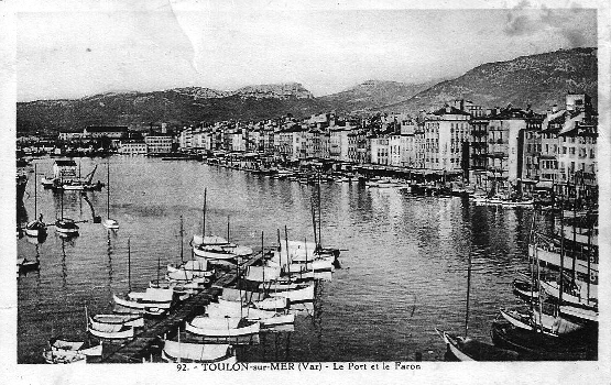 le port et le faron, Toulon