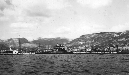 warships in Toulon, 1944