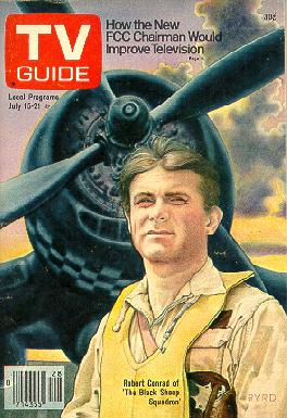 Robert Conrad as Pappy Boyington on cover of TV Guide