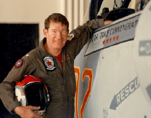 Randy Duke Cunningham with F4 Phantom jet