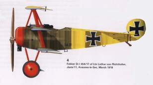 Fokker triplane flown by Lothar von Richthofen