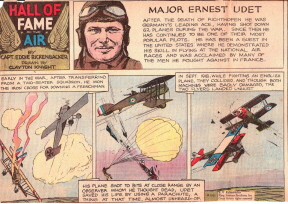 Ernst Udet in 1935 Hall of Fame of the Air feature