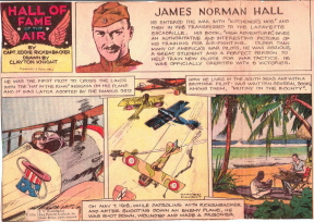 James Norman Hall in 1935 Hall of Fame of the Air feature