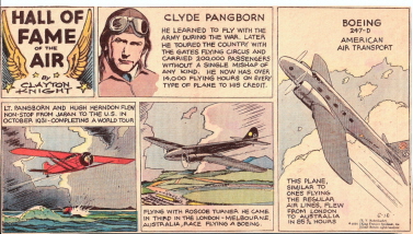 Clyde Pangborn and Boeing 247-D transport plane