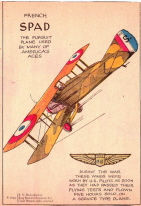 French SPAD XIII biplane, WWI fighter